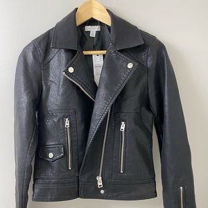 Topshop faux leather jacket